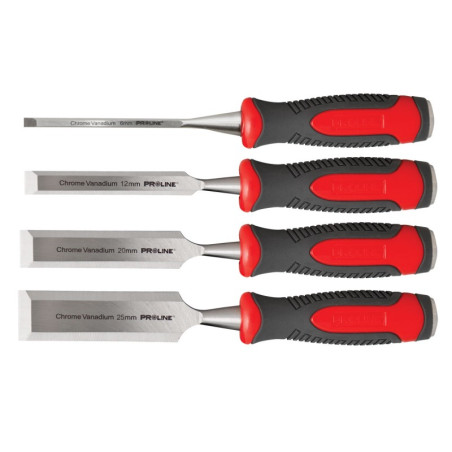 set dalti lemn cu maner bimaterial - 4p.