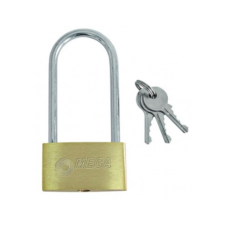 lacat ingust de alama cu tija lunga 50mm / blister