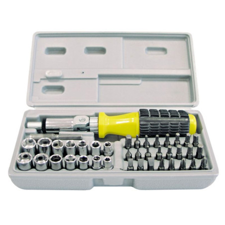 set varfuri si tubulare cu surubelnita clichet - 40p.