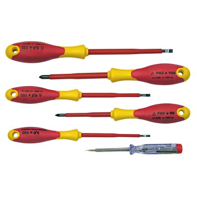 set surubelnite izolate abs plate si pz + tester - 6p.