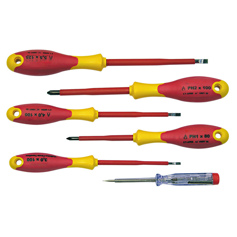 set surubelnite izolate abs plate si pz + tester - 6p. set surubelnite izolate abs plate si pz + tester - 6p.