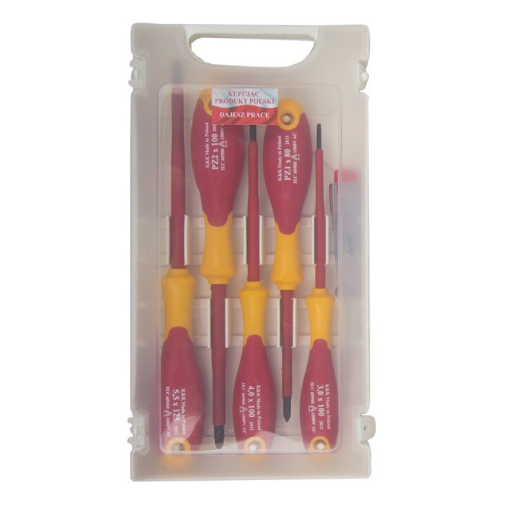 set surubelnite izolate abs plate si pz + tester - 6p.