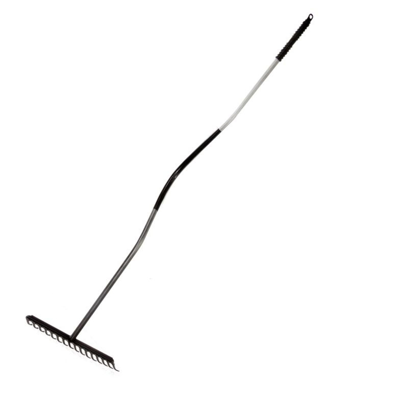 grebla metalica cu maner metalic 150cm / 16 dinti