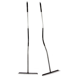 grebla metalica cu maner metalic 150cm / 16 dinti