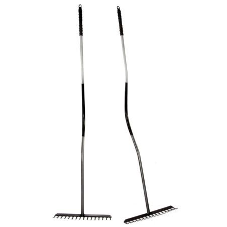grebla metalica cu maner metalic 150cm / 16 dinti