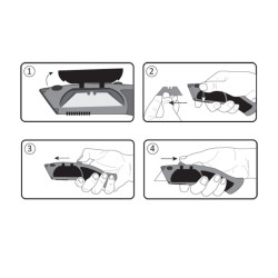 cutter metalic instant cu lama retractabila - 62mm x 10