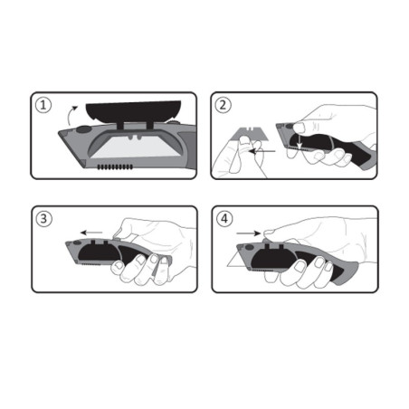cutter metalic instant cu lama retractabila - 62mm x 10