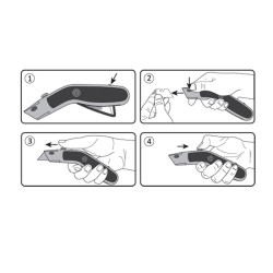 cutter metalic instant cu lama retractabila - 62mm x 4