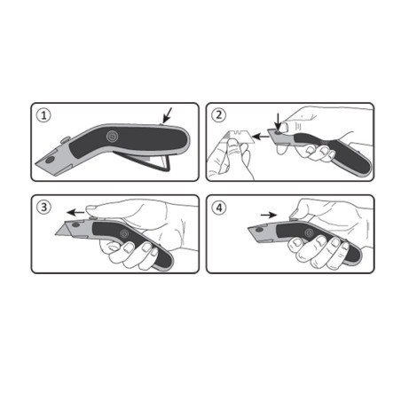 cutter metalic instant cu lama retractabila - 62mm x 4