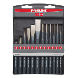 set dalti-dornuri-punctatoare cr-va pentru metal - 12p.