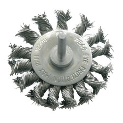 perie sarma impletita tip circular cu tija 75mm