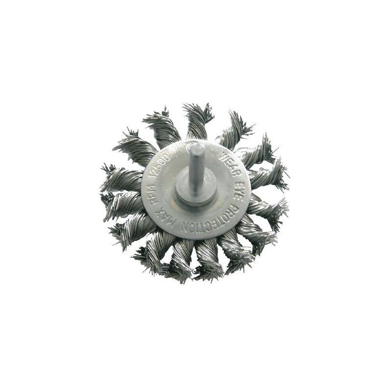 perie sarma impletita tip circular cu tija 75mm