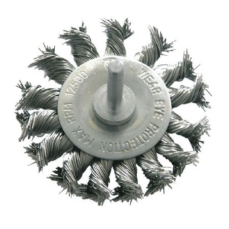 perie sarma impletita tip circular cu tija 75mm