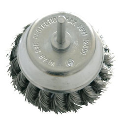 perie sarma impletita tip cupa cu tija 75mm