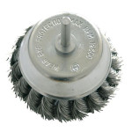 perie sarma impletita tip cupa cu tija 75mm