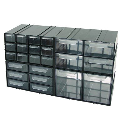 dulap plastic diversificat 230x125x140mm / 2 sertare