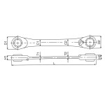 cheie inelara cu clichet reversibil cr-va 8x10x12x13mm