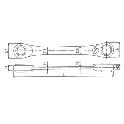 cheie inelara cu clichet reversibil cr-va 10x13x17x19mm