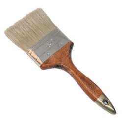 pensula par natural cu maner lacuit 4.0"x15mm