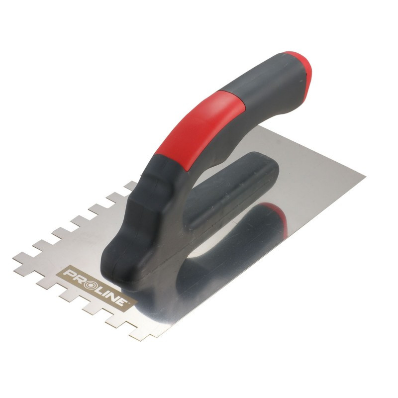 gletiera inox dintata cu maner plastic 270x130/12mm