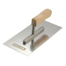 gletiera inox cu maner lemn 580x130mm