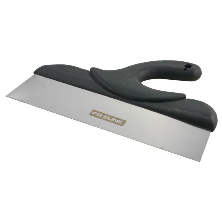 spatula inox cu maner plastic curbat 350x95mm