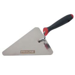 mistrie inox triunghiulara cu maner gumat 160x150mm