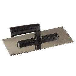 gletiera inox dintata cu maner plastic 270x130/12mm