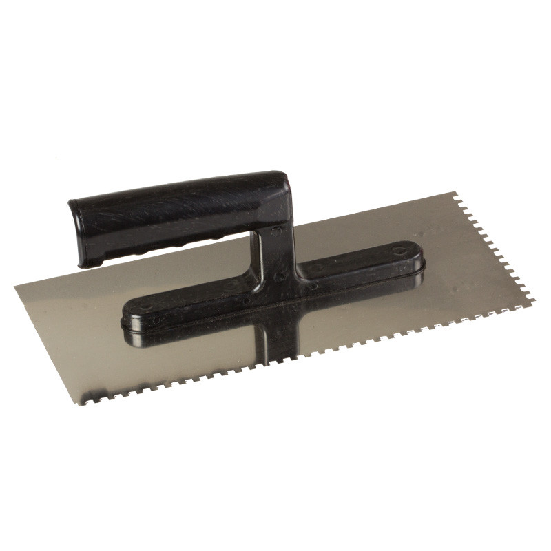 gletiera inox dintata cu maner plastic 270x130/12mm