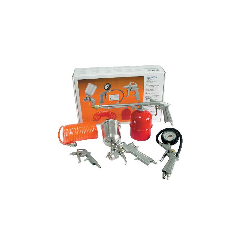 trusa pistoale pneumatice si furtun - 5p.