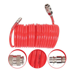 furtun aer spiralat cu cuple rapide 8x12mm / 10m