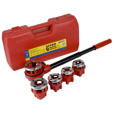 trusa filiere teava cu clichet 3/8"-1.1/4" - 8p.