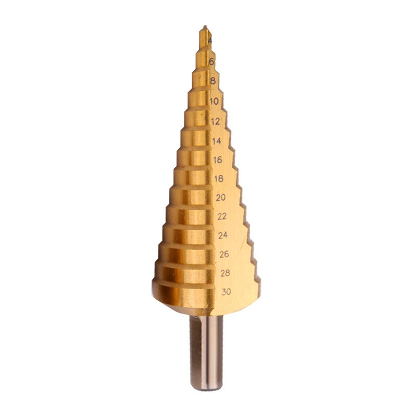 burghiu metal hss-ti conic in trepte 4-30mm burghiu metal hss-ti conic in trepte 4-30mm