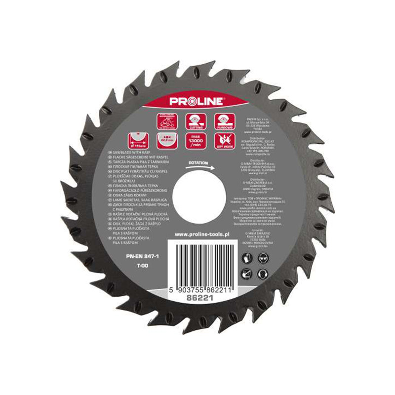 disc raspel circular plat / frontal - 230mm