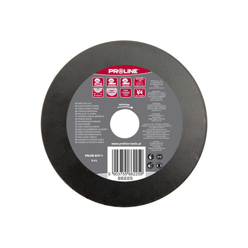 disc raspel plat / aspru - 125mm