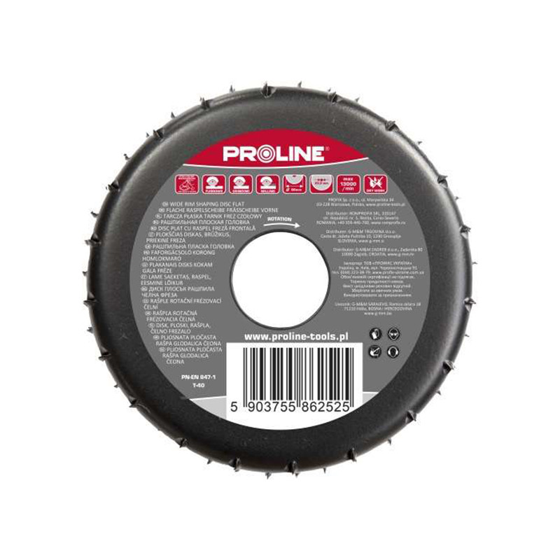 disc raspel carota plat / frontal - 120mm