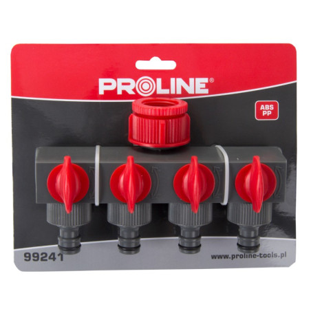 conector distribuitor cu 4 robineti 1" - 3/4" / blister