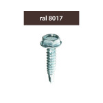 suruburi perforatoare ral8017-maroniu 4.8x28mm, 250/set