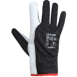 manusa piele ovina / negru-alb - 11