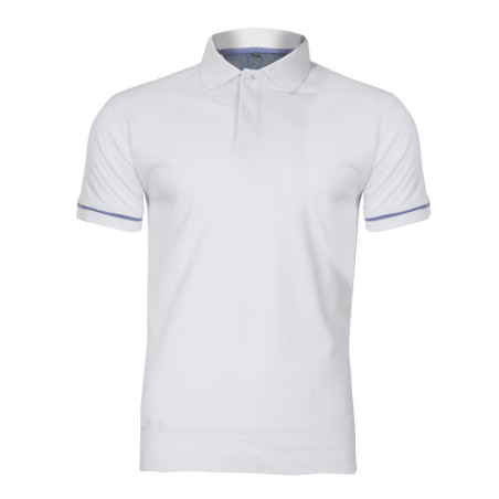 tricou bumbac polo / alb - 2xl