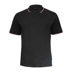 tricou bumbac polo subtire / negru - 2xl