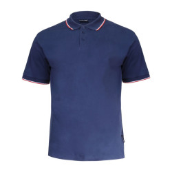 tricou bumbac polo subtire / albastru - l