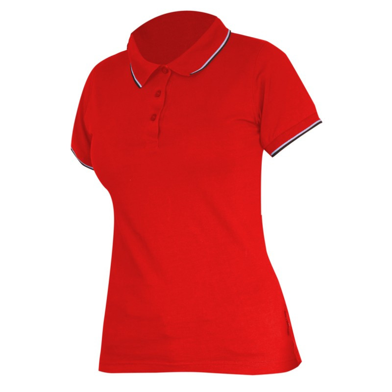 tricou bumbac polo (dama) / rosu - m