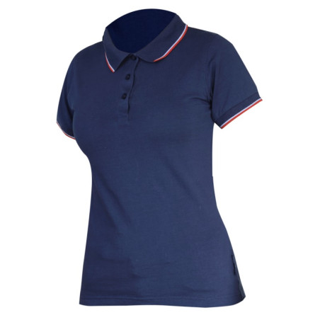 tricou bumbac polo (dama) / albastru - l