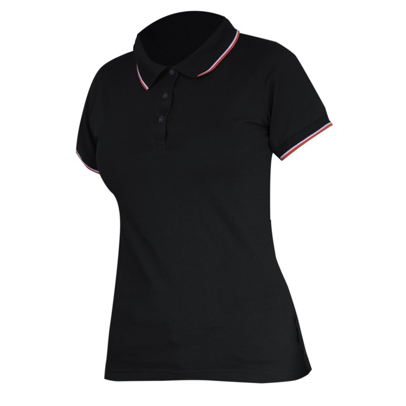 tricou bumbac polo (dama) / negru - l