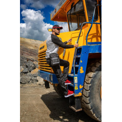 pantalon lucru tip-blugi slim-fit elastic inchisi - s