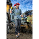 pantalon lucru tip-blugi slim-fit elastic inchisi - 2xl