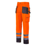 pantalon reflectorizant intarit / portocaliu - l