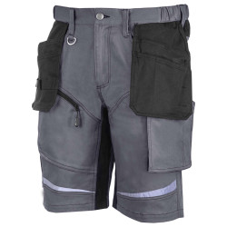 pantalon lucru slim-fit scurt / gri - xl