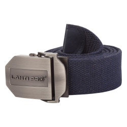 curea poliester-bumbac cu catarama metal 130cm / bleu